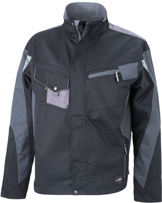 James&nicholson - Arbeitsjacke JN821 Gr. xl schwarz/grau