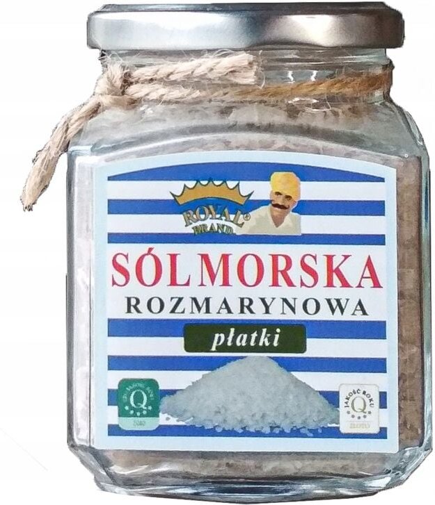 Rosmarin-Meersalz – 120 g – in Flocken, keine Mühle erforderlich, Glas