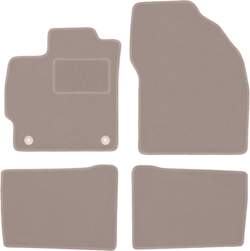 Beige Veloursmatten für: Toyota Prius III XW30 Fließheck (2011-2015)
