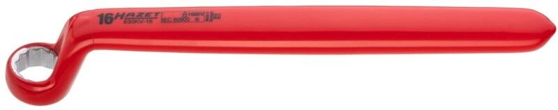 Hazet Einringschlüssel, schutzisoliert, Außen-Doppel-Sechskant Profil, 16 mm