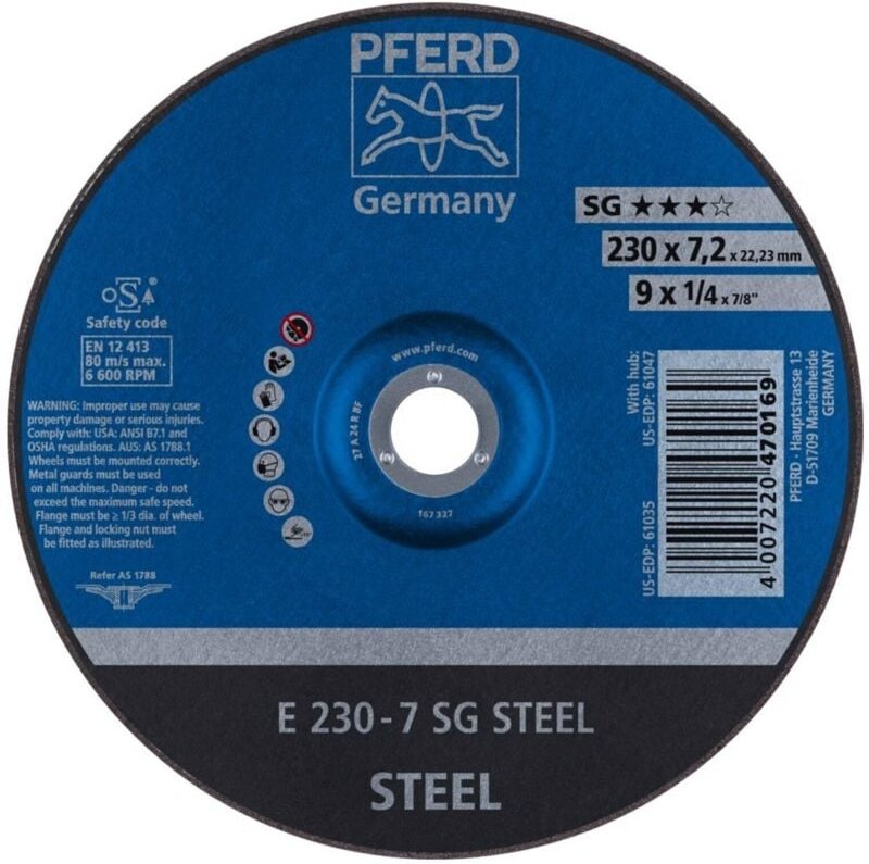 Schruppscheibe gekröpft A24RSG 230x7mm Pferd