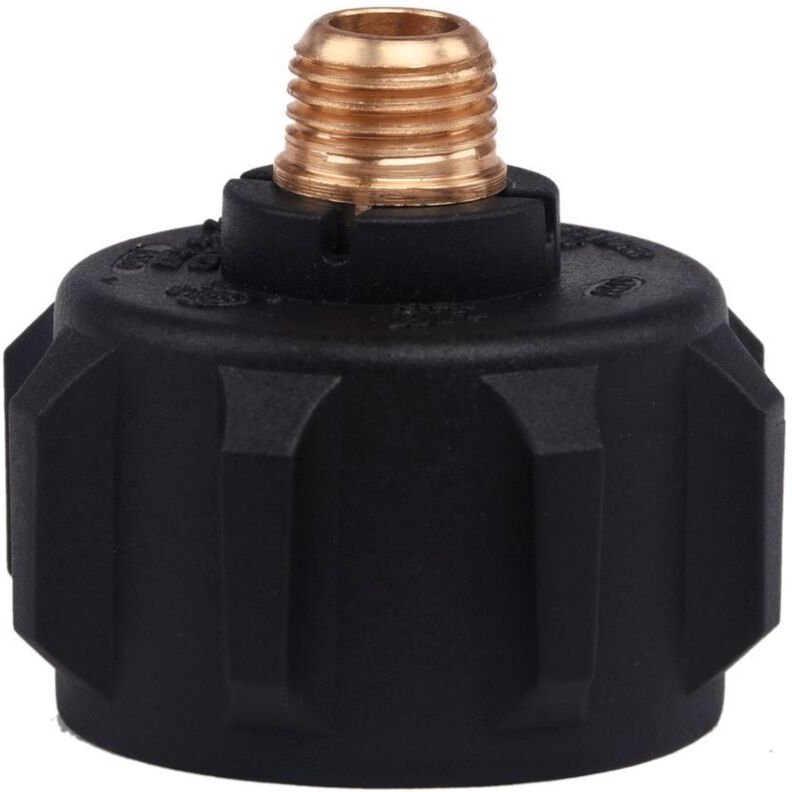 QCC1 Gasregler-Adapter, Ventilanschluss mit Mutter und 1/4 Zoll Außengewinde aus massivem Messing - Sollbry