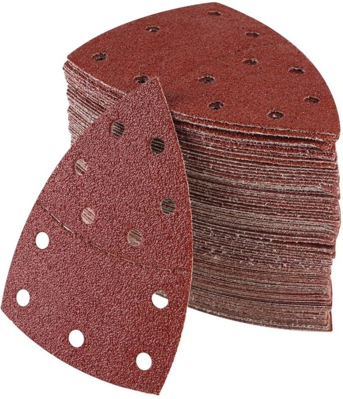 100 Stück 11-Loch-Schleifpapier, Körnung 40, 60, 80, 100, 120, 180, 240, 320, 400, 600 für Detailschleifer