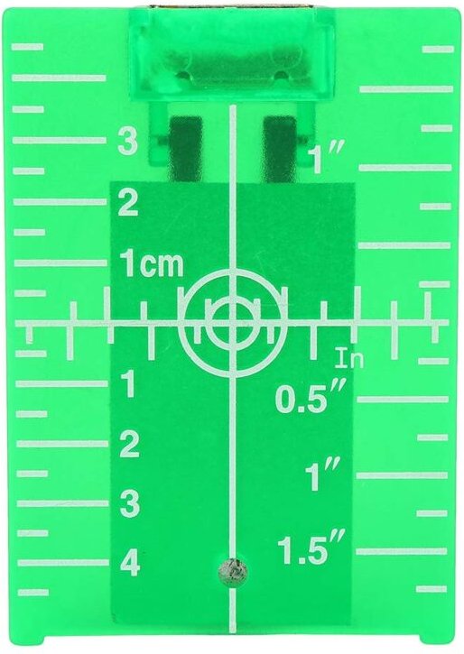 Ej.life - Magnetische Zielplatte, mit Bein für Level Meter Line Doppelskala (Zieltafel mit grünem Licht)