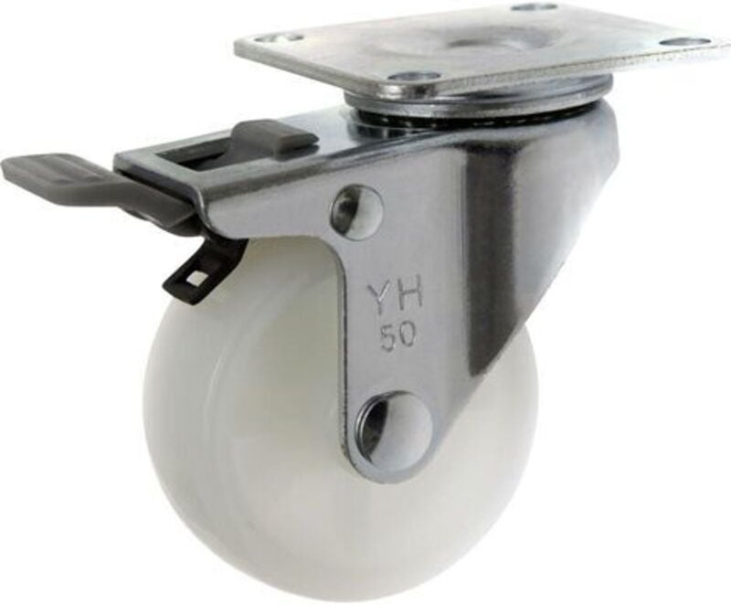 TOOLCRAFT TO-5137875 Lenkrolle mit Feststellbremse 50 mm mit Anschraubplatte Polyamid Tragfähigkeit