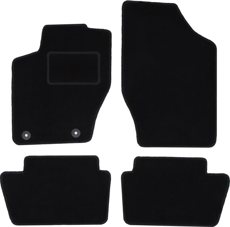Schwarze Veloursmatten für: Citroen C4 II Fließheck, Kombi (2010-2018)