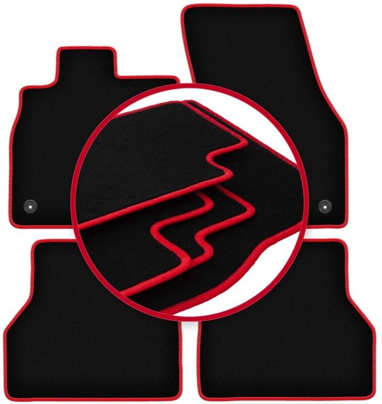 CARLUX-RED Automatten für: Volkswagen Caddy IV Kombivan (2020-)