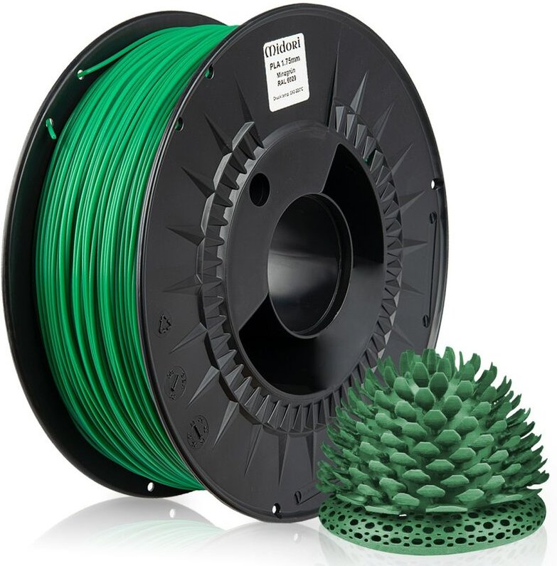 4 x Midori 3D Drucker 1,75mm pla Filament 1kg Spule Rolle Premium Minzgrün RAL6029