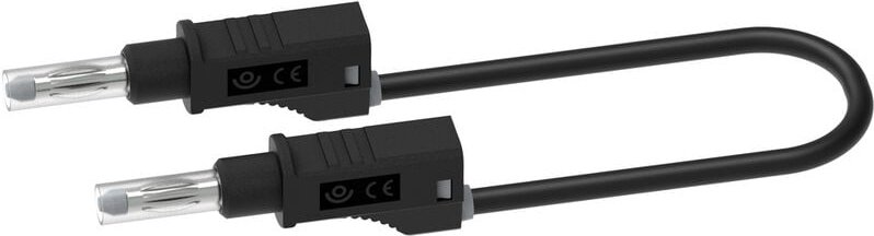 Thumbnail - Electro Pjp - 2217/600V-CD1-100N Messleitung Bananenstecker Bananenstecker 1.00 m Schwarz 1 St.