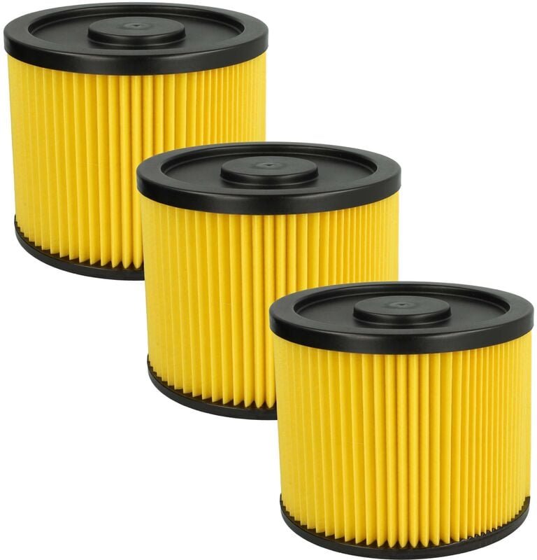 3x Faltenfilter kompatibel mit Lidl Parkside pnts 1400 F2, 1500 A1, 1500 B2, 1500 B3, 1500 C4 Staubsauger - Filter, Patr...