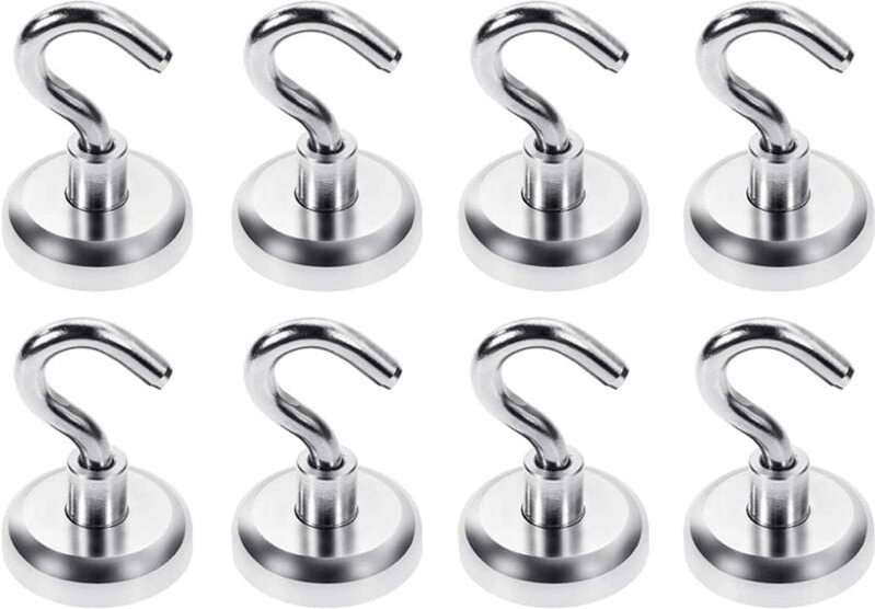 Thumbnail - Magnethaken, Magnethaken, starker Neodym-Magnet, 36 kg Haltekraft, Magnethaken, beste Magnethaken für Küchen-, Garagen- ...