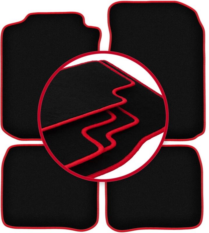 CARLUX-RED Autofußmatten für: Toyota Corolla E11 Fließheck (1997-2001)