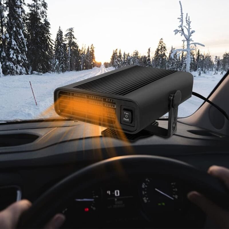 12 V 150 W Auto-Heizlüfter, mobiler Auto-Heizlüfter, 360 ° drehbar, Kühlmittel, 1 von 1, durchschnittlich, schwarz, Kühl...