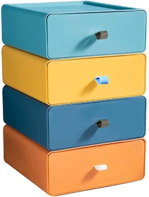 Linghhang - stück Schreibtisch Lagerung Box, Kunststoff Lagerung Schublade, Schreibtisch Schublade Lagerung, stapelbar M...