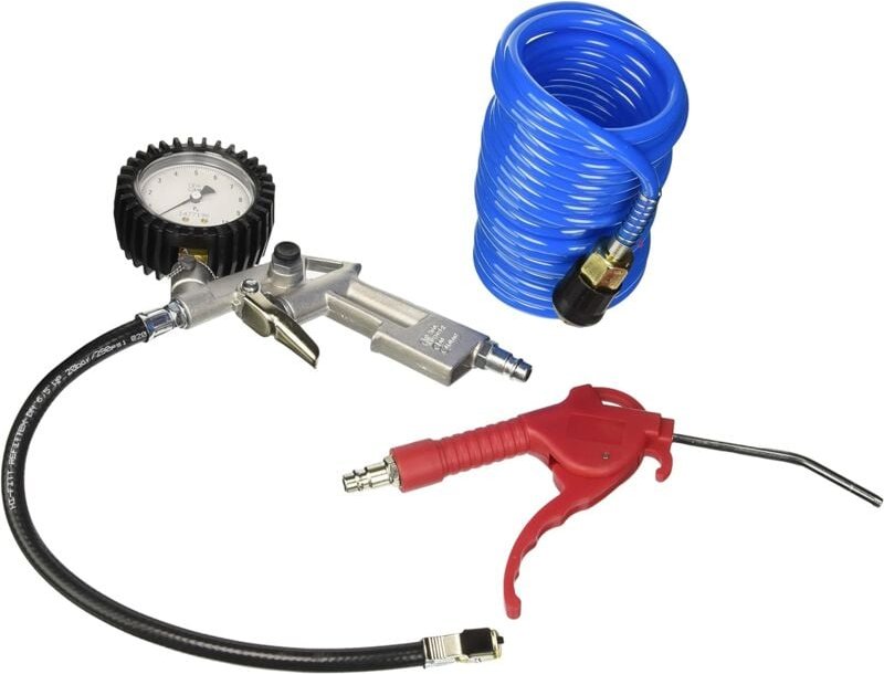 KIT 3 ZUBEHÖR - PRODIF - Blaspistole, Aufblashandgriff, Spiralschlauch 5 m, Universalkupplung - 5003