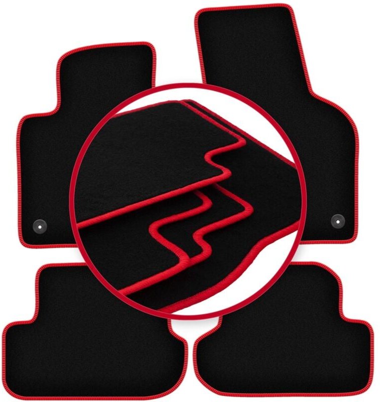 CARLUX-RED Autofußmatten für: Volkswagen Beetle Cabrio, Coupé (2012-2019)