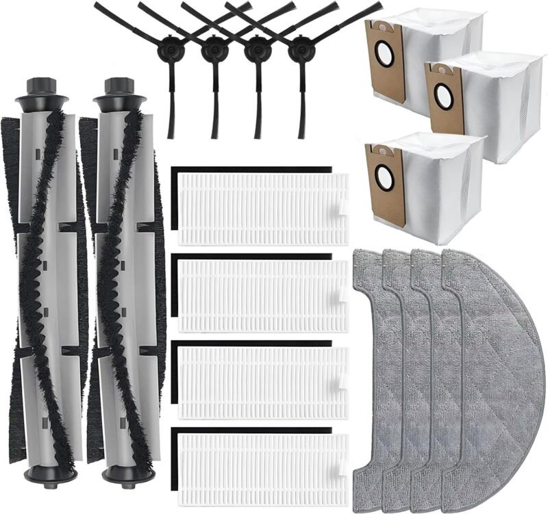 Ersatzteile Zubehörset für Honiture Q6 Pro, Laresar L6 Pro, Imou L11 Pro, airrobo T10+, Neabot N2 – 2 Hauptbürsten, 4 Se...