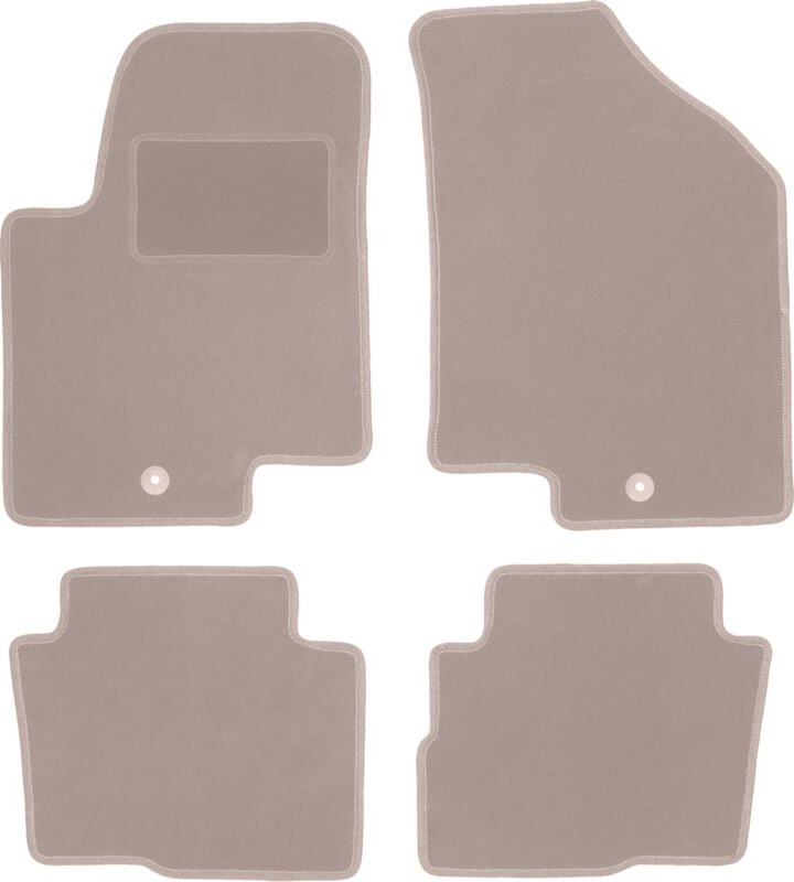 Beige Veloursmatten für: Kia Soul I Crossover (2009-2013)