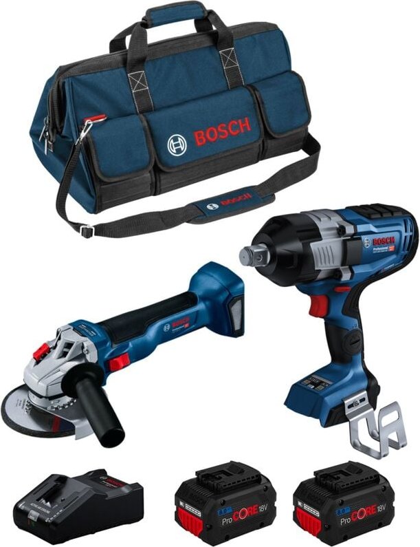 Bosch - Kit BK2026BAG (gds 18V-1600 hc + gws 18V-10 + 2 x 8,0 Ah ProCORE + GAL18V-160 + hdbag)