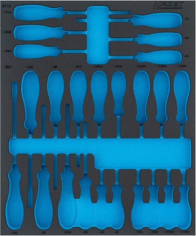 Thumbnail - Hazet 2-Komponenten Weichschaumeinlage, L x B: 522 mm x 435 mm, für 163D-7/24N