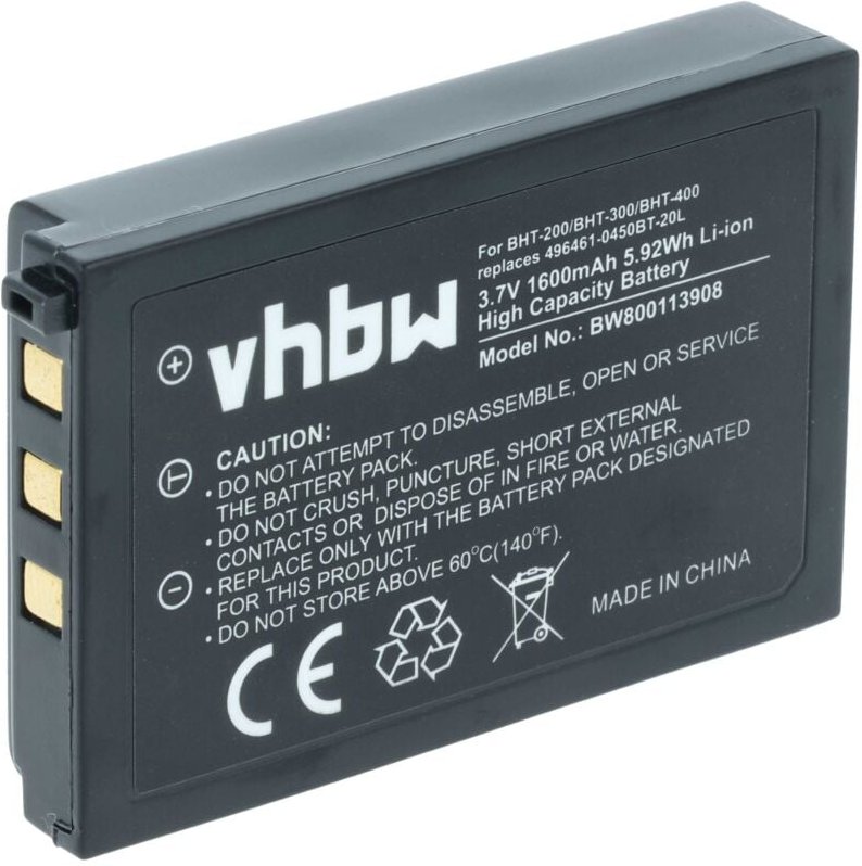 Vhbw - Akku kompatibel mit Denso BHT-304QW, BHT-304QB, BHT-300QW, BHT-300QB, BHT-300Q Barcodescanner pos (1600 mAh, 3,7 ...