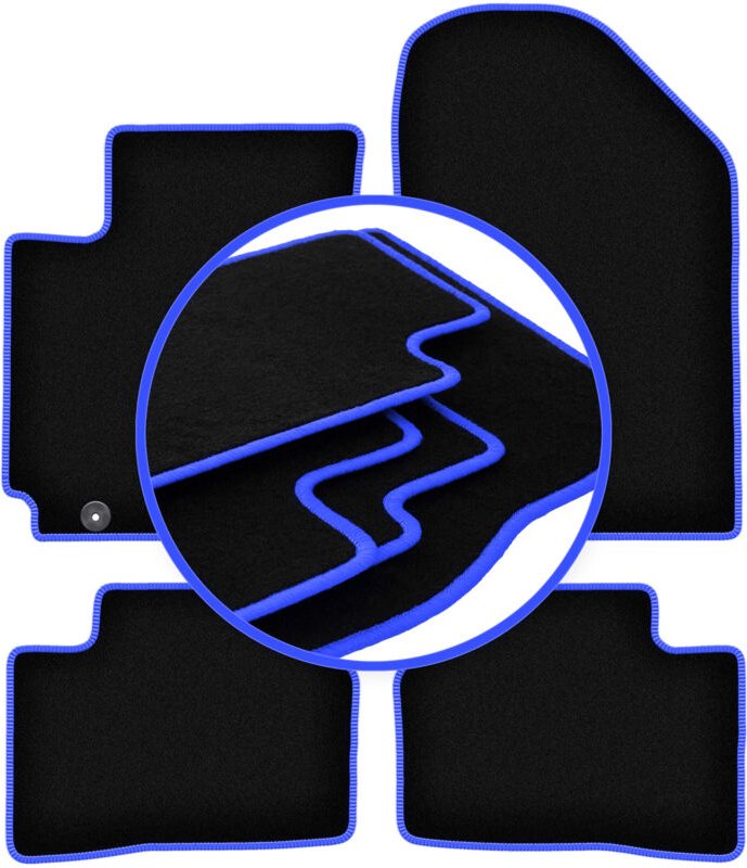 CARLUX-BLUE Autofußmatten für: Kia Picanto II JE Fließheck (2011-2017)