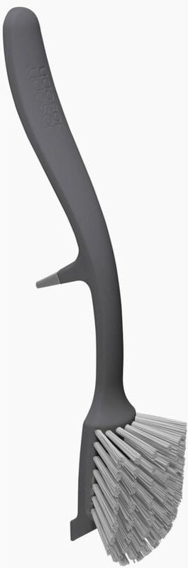 JosephJoseph Joseph Edge™ Schrubber, kompaktes und effizientes Design, kratzfester Kopf, Aufbewahrung im Spülbecken, gra...