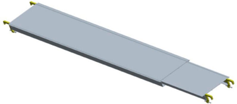 Alu-Teleskopbrett, nestbar, l 2-3m, b 30cm Dimos 880222