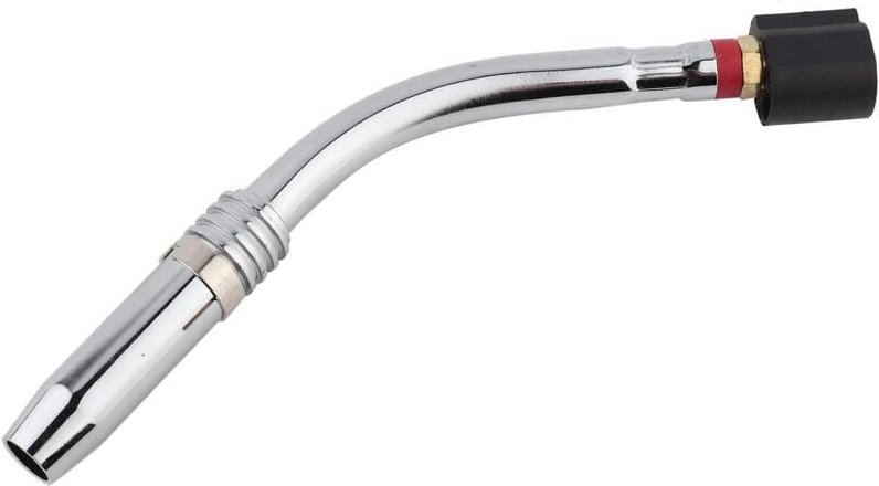 24KD MIG-Schweißbrenner mit Schwanenhals für Binzel Abicor-Stil mit 9-mm-Edelstahl- und Messingdüse