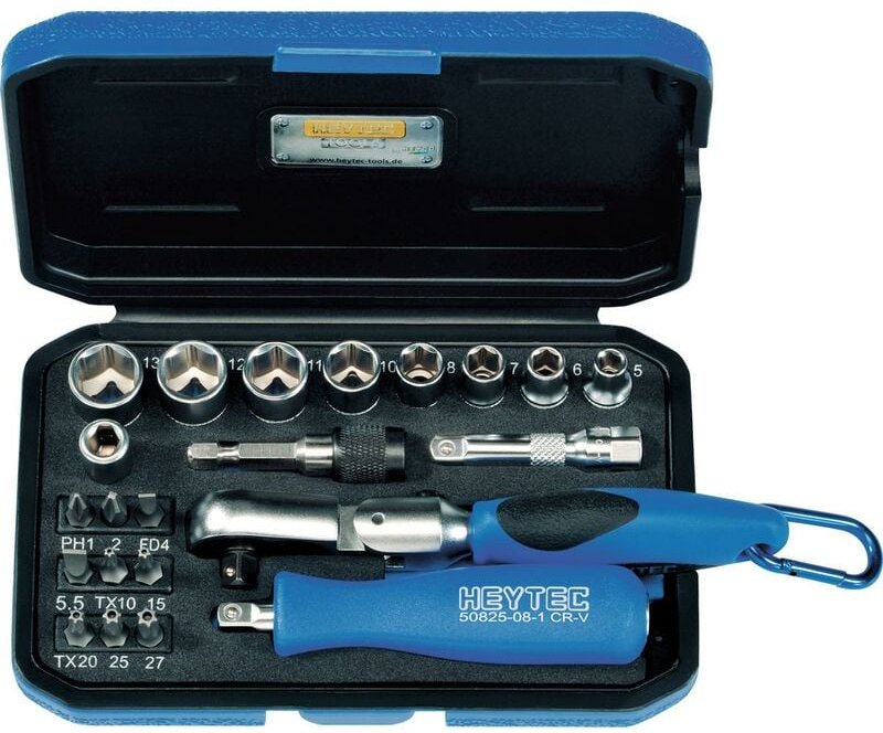 Heytec - 50829-3017 Steckschlüssel- und Bits-Garniturgarnitur, 22-tlg.