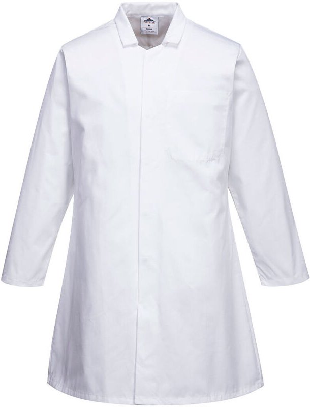 Herren-Bluse für die Lebensmittelindustrie, 1 weiße Tasche, 2XL