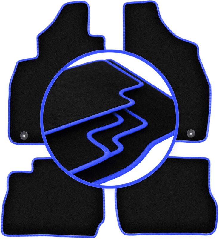CARLUX-BLUE Autofußmatten für: Mitsubishi Pajero Pinin SUV (1999-2006)