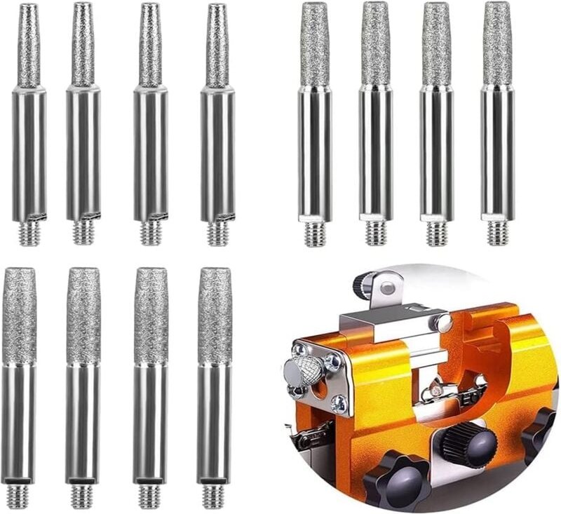 Dolaso - Kettensägen-Schleifstein, Kettensägen-Schleifstein, 12 Stück Diamantierter Kettensägen-Schleifstein mit hoher H...