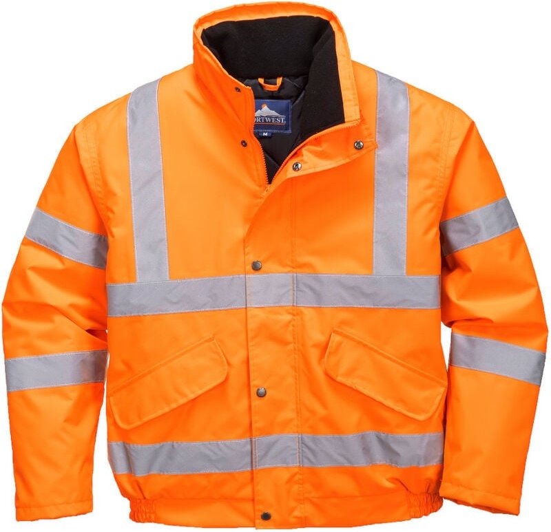 Thumbnail - Portwest Gefütterte Warnschutz Pilotenjacke EN342 Orange 3XL