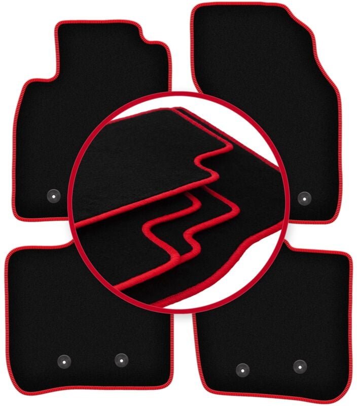 CARLUX-RED Autofußmatten für: Volvo S40 I Limousine (1995-2004)