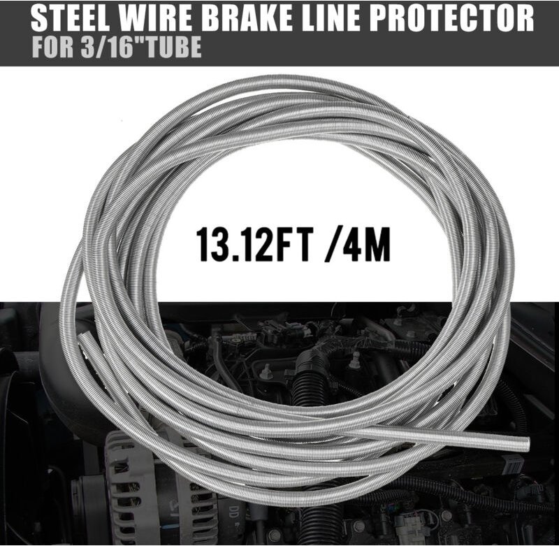 Linghhang - Meter Edelstahl-Bremsleitungsschutz für 3/16 Schläuche