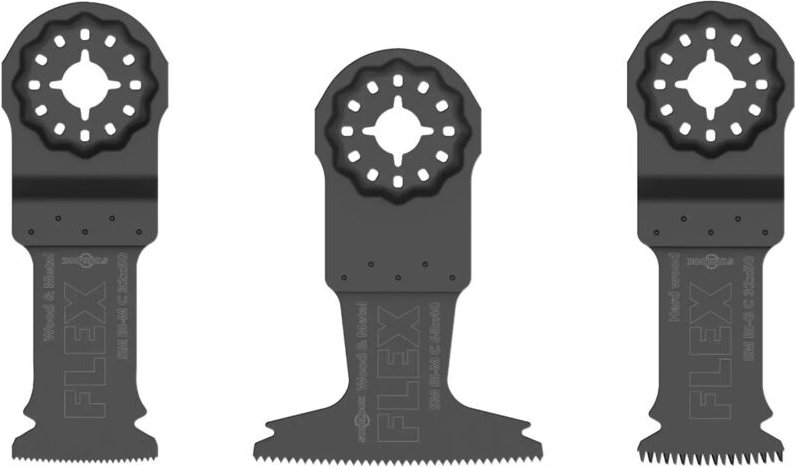 Flex - Satz mit 3 Starlock-Sägeblättern Holz und Metall - 531055