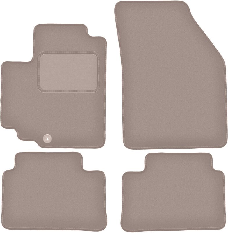 Beige Veloursmatten für: Nissan Pixo Fließheck (2008-2013)