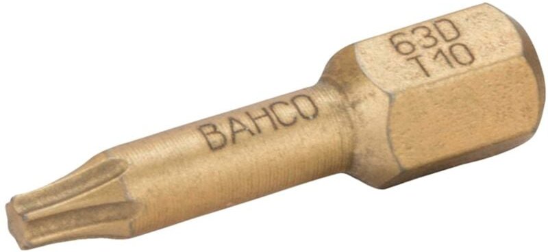 Bahco 1/4 Diamant-Torsions-Schraubendreher Bits für TORX-T20-Schrauben 25 mm - 5 Stk. pro Kunststoffbox