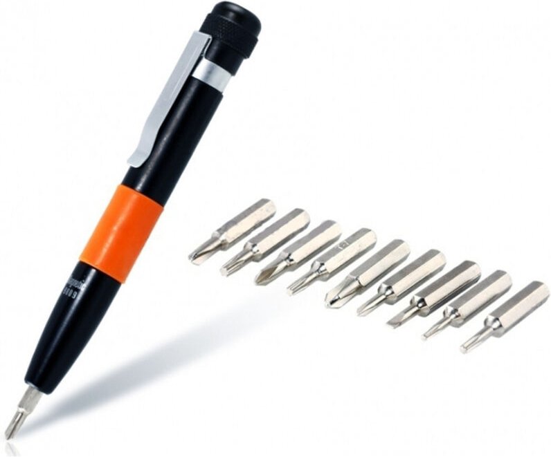 Trade Shop Traesio - Trade Shop - 10-in-1-Multifunktions-Präzisionsstift, 9-Spitzen, magnetischer Taschen-ToRX-Schrauben...