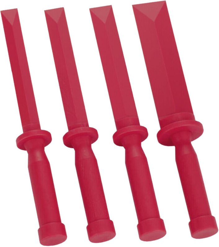 4-tlg. Kunststoff-Schaber-Satz