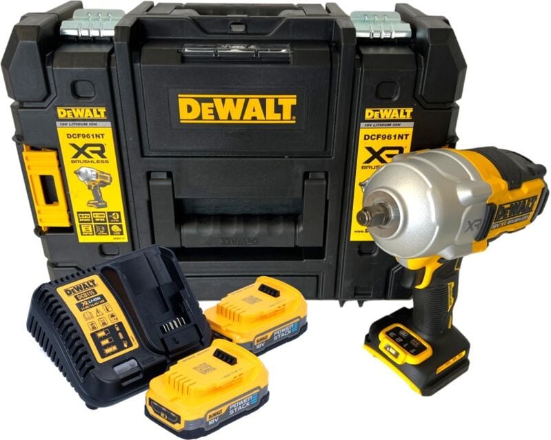 Thumbnail - DeWalt DCF 961 E2T Akku Schlagschrauber 18 V 1632 Nm 1/2" Brushless + 2x Powerstack Akku 1,7 Ah + Ladegerät + TSTAK