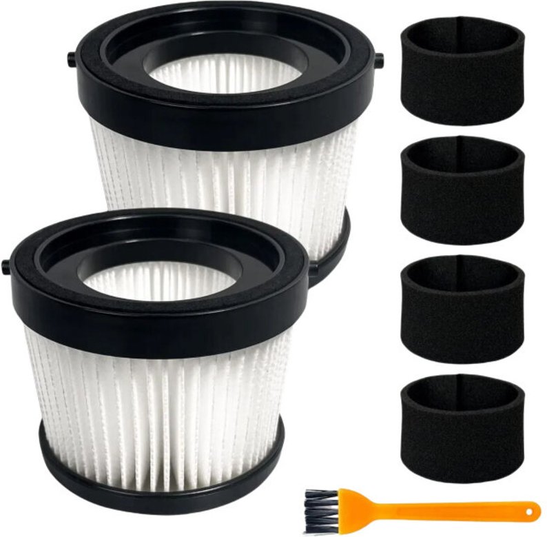 2er-Pack DCV5011H HEPA-Filter, kompatibel mit dem kabellosen Handstaubsauger DEWALT DCV501HB, mit 4 Schaumstoffhülsenfil...
