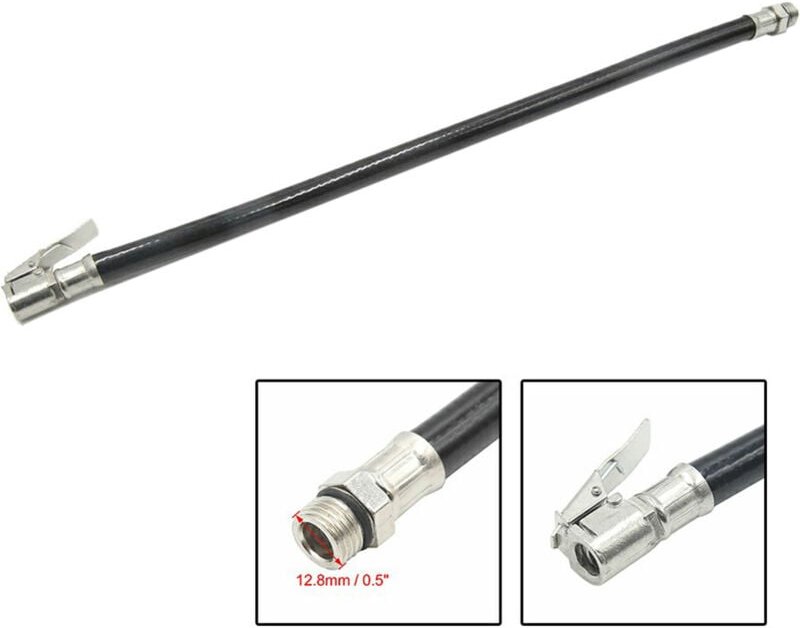 Jeffergarden - Luftreifenfüller Druck Auto Auto Reifenpumpe Schlauchmessgerät Flexibler Schlauchanschluss