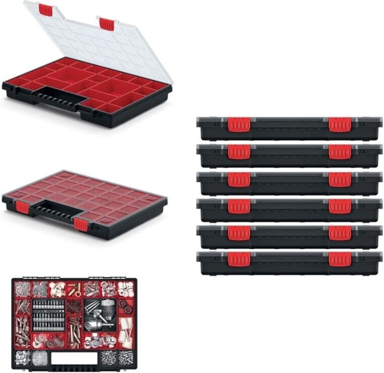 6er Set Norb Sortierbox Ordungshelfer Sortierbox Kleinteilemagazin - Kistenberg