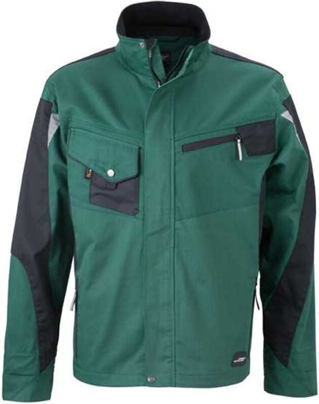 James&nicholson - Arbeitsjacke JN821 Gr. 5XL grün/schwarz