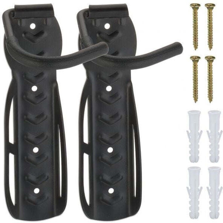 Schwarze wandhalterung fur fahrrader - 2 stk 88