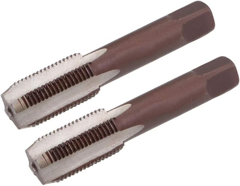 Gotrays - sourcing map Gewindebohrer, metrisch, Teil 4, gerade Nuten, H2, 1 Paar, legierter Stahl, für Werkzeuge, M14x1