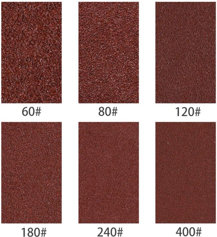 Hyuduo Schleifbänder mit Körnung 60/80/120/180/240/400, 3 x 18 Zoll, mit hochwertigem Aluminiumoxid