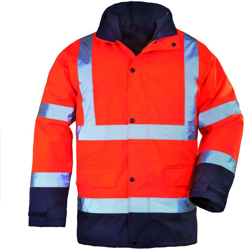 Mehrschichtiger 4-in-1 Parka, wasserdicht und hoch sichtbar ROADWAY – Neonorange 3XL – 60/62